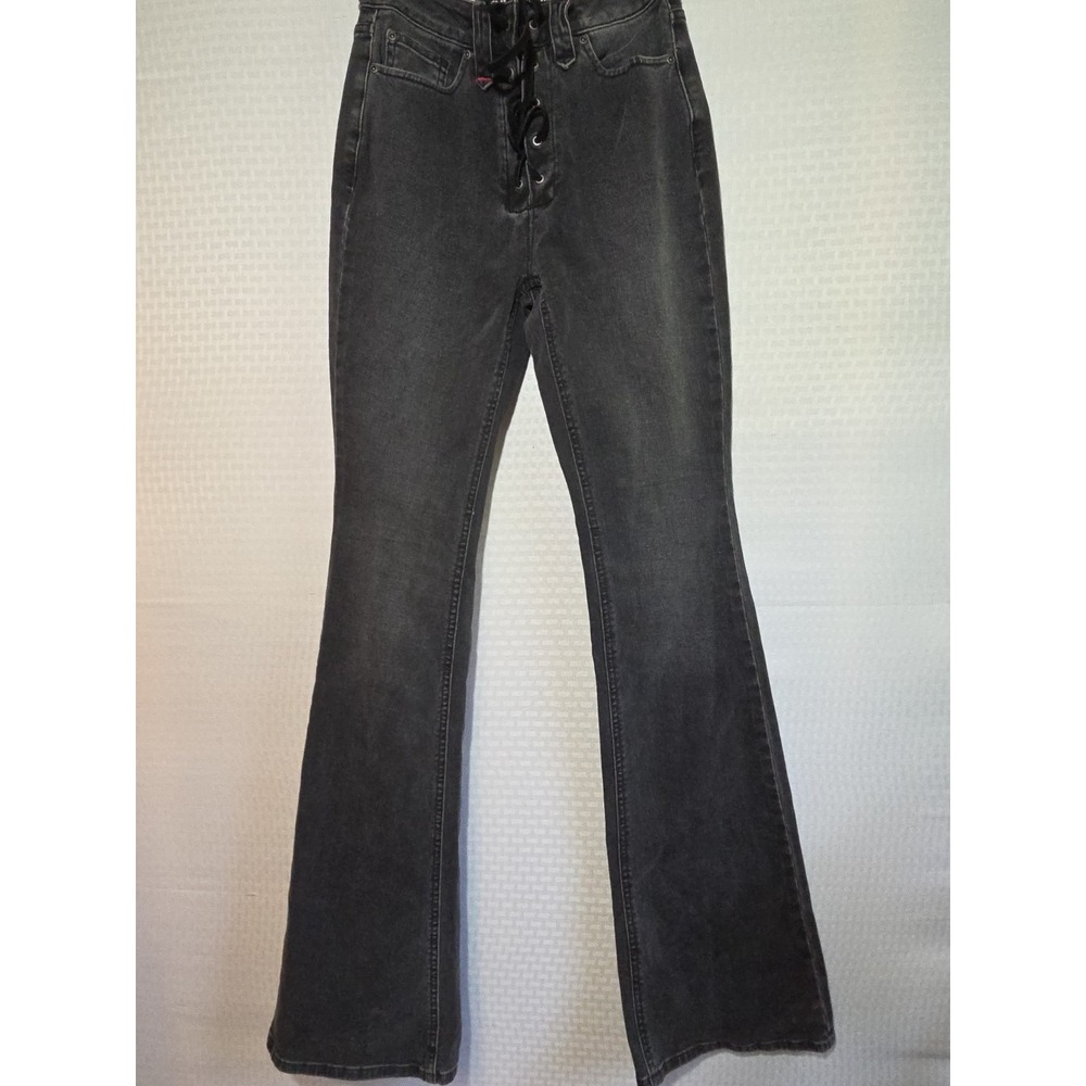 Idyllwind Miranda Lambert Size 0 Length 36L Bootcut Tie Front Flared‎ Gray